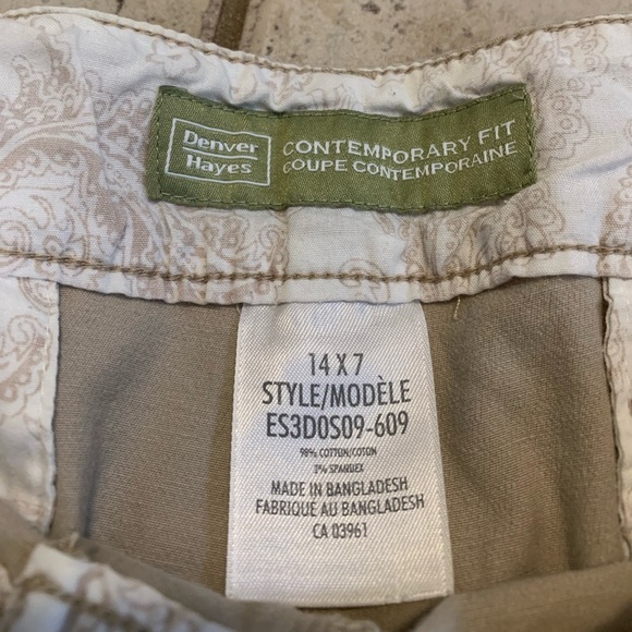 💜 Denver Hayes Contemporary Fit Khaki Cargo Shorts - Women's Size 14 (7" Inseam) - Picture 5 of 7
